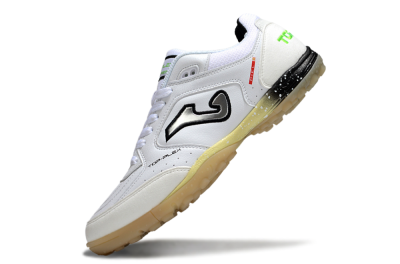 Men's Joma Top Flex TF Football Shoes - White/Silver/Black