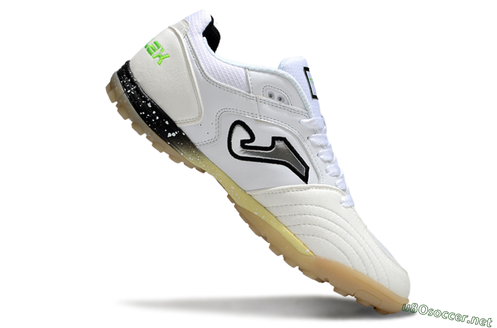 Men's Joma Top Flex TF Football Shoes - White/Silver/Black 4