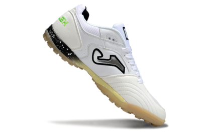 Men's Joma Top Flex TF Football Shoes - White/Silver/Black