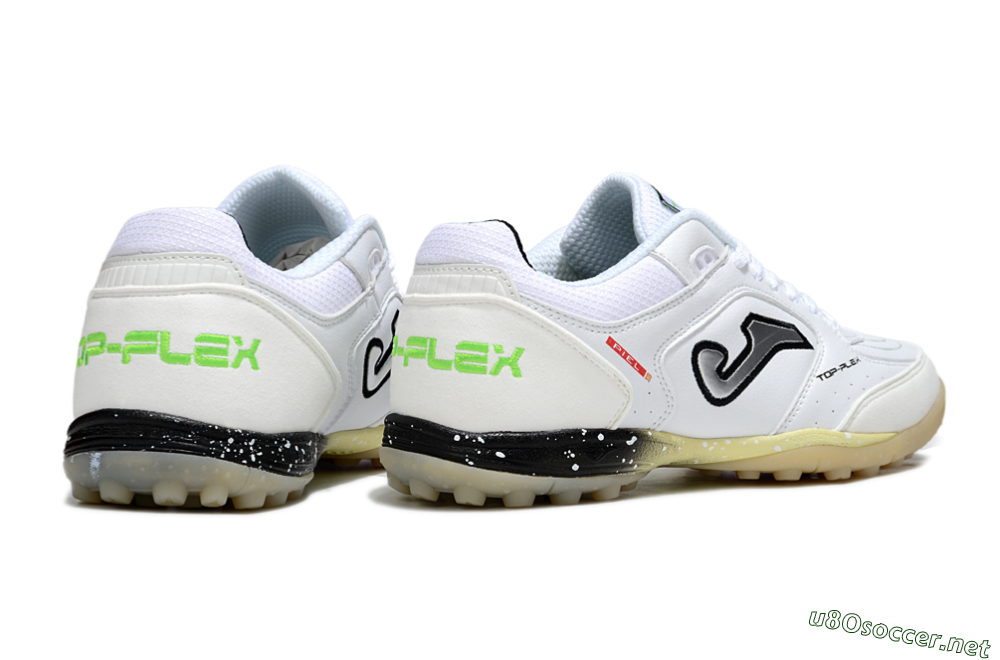 Men's Joma Top Flex TF Football Shoes - White/Silver/Black 6
