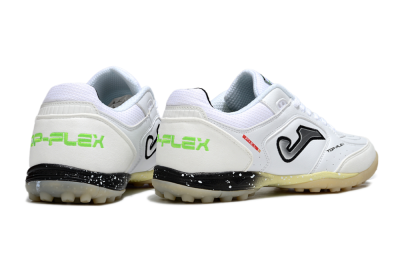 Men's Joma Top Flex TF Football Shoes - White/Silver/Black