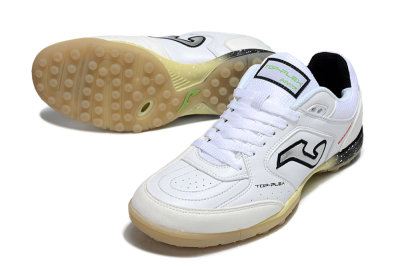 Men's Joma Top Flex TF Football Shoes - White/Silver/Black