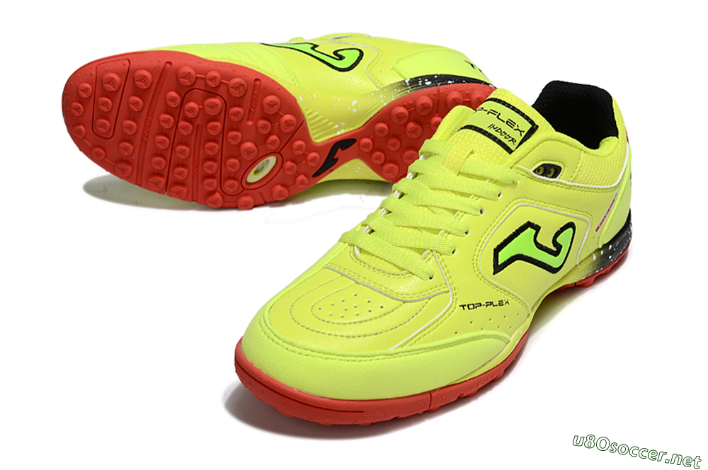 Men's Joma Top Flex TF Football Shoes - Yellow/Black/Red 3