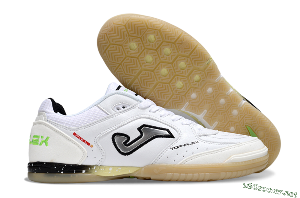 Men's Joma Top Flex IC Football Shoes - White/Silver/Black 2