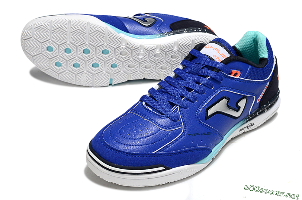 Men's Joma Top Flex IC Football Shoes - Blue/Silver/Black 3