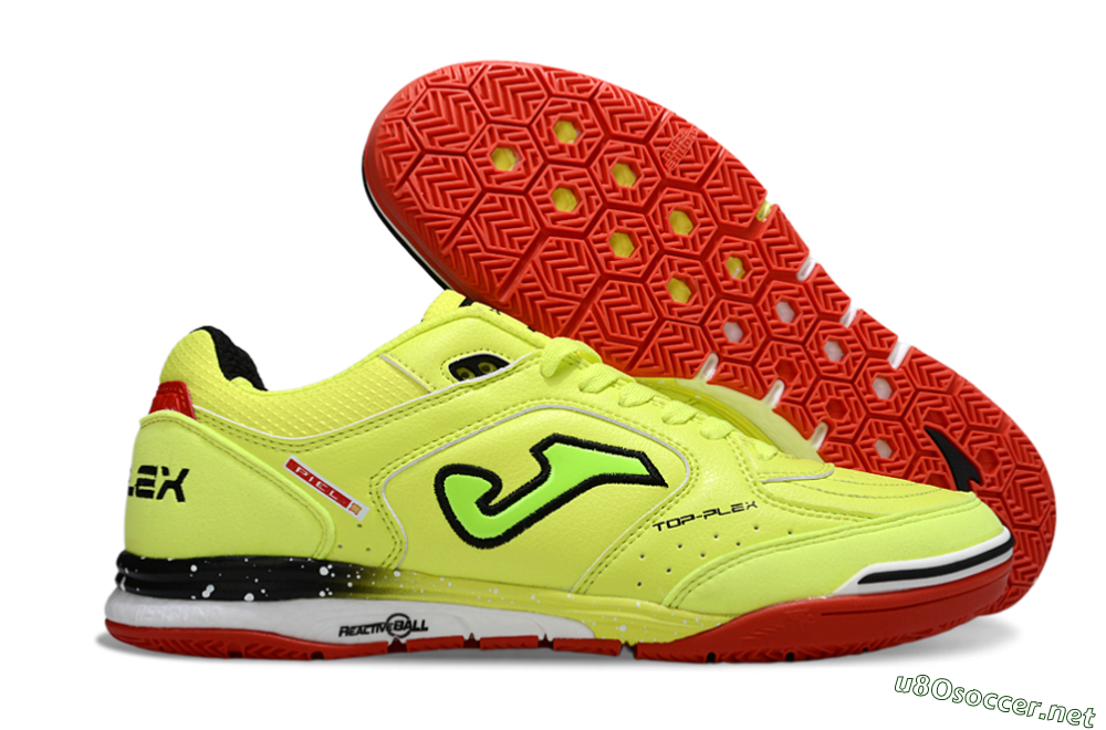 Men's Joma Top Flex IC Football Shoes - Yellow/Black/Red 2