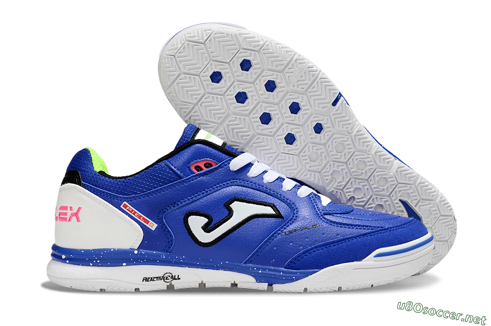Men's Joma Top Flex IC Football Shoes - Blue/White/Red 2