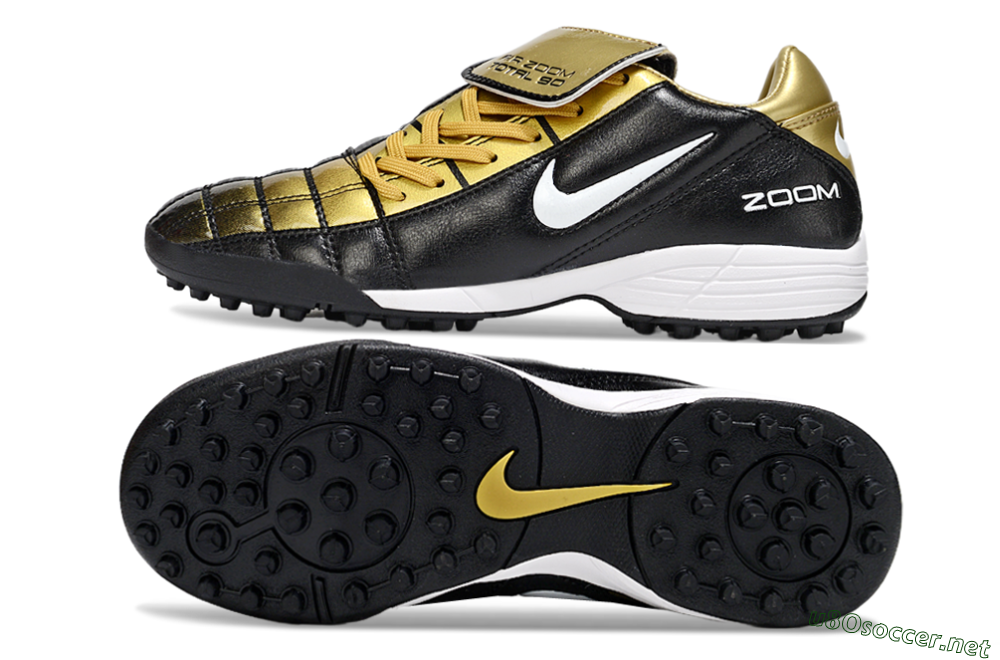Men's Nike Air Zoom Total 90 III TF Football Shoes - Black/Gold/White 1