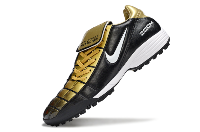 Men's Nike Air Zoom Total 90 III TF Football Shoes - Black/Gold/White
