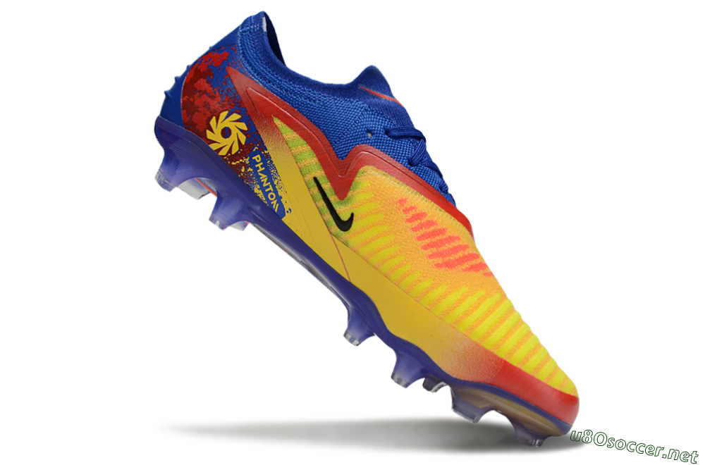 Men's Nike Phantom 6 Elite Low FG Football Boots - Yellow/Red/Blue 4