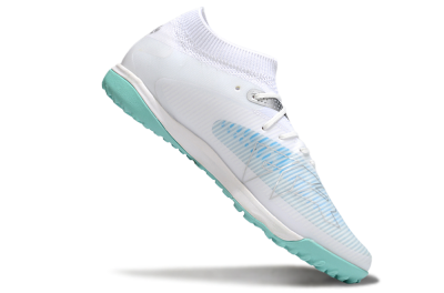 Men's Puma Future 8 Ultimate TF Football Shoes - White/Silver/Blue