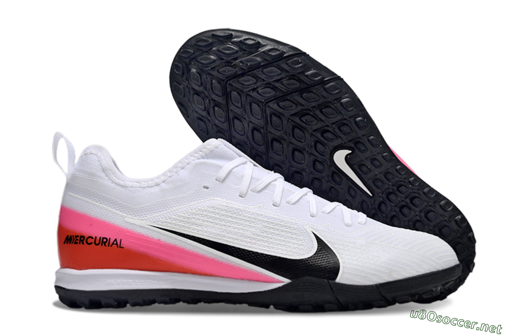 Unisex Nike Air Zoom Mercurial Vapor 16 Pro TF Football Shoes - White/Black/Pink 2