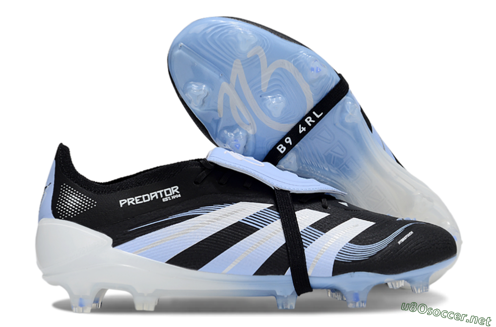 Men's Adidas Predator 25 Elite Foldover Tongue FG Football Boots - Black/Jade/White 2