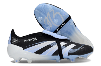 Men's Adidas Predator 25 Elite Foldover Tongue FG Football Boots - Black/Jade/White