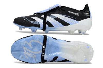 Men's Adidas Predator 25 Elite Foldover Tongue FG Football Boots - Black/Jade/White