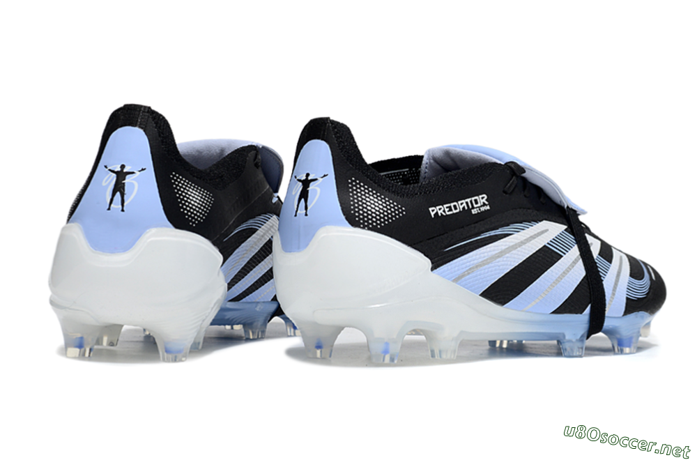 Men's Adidas Predator 25 Elite Foldover Tongue FG Football Boots - Black/Jade/White 6