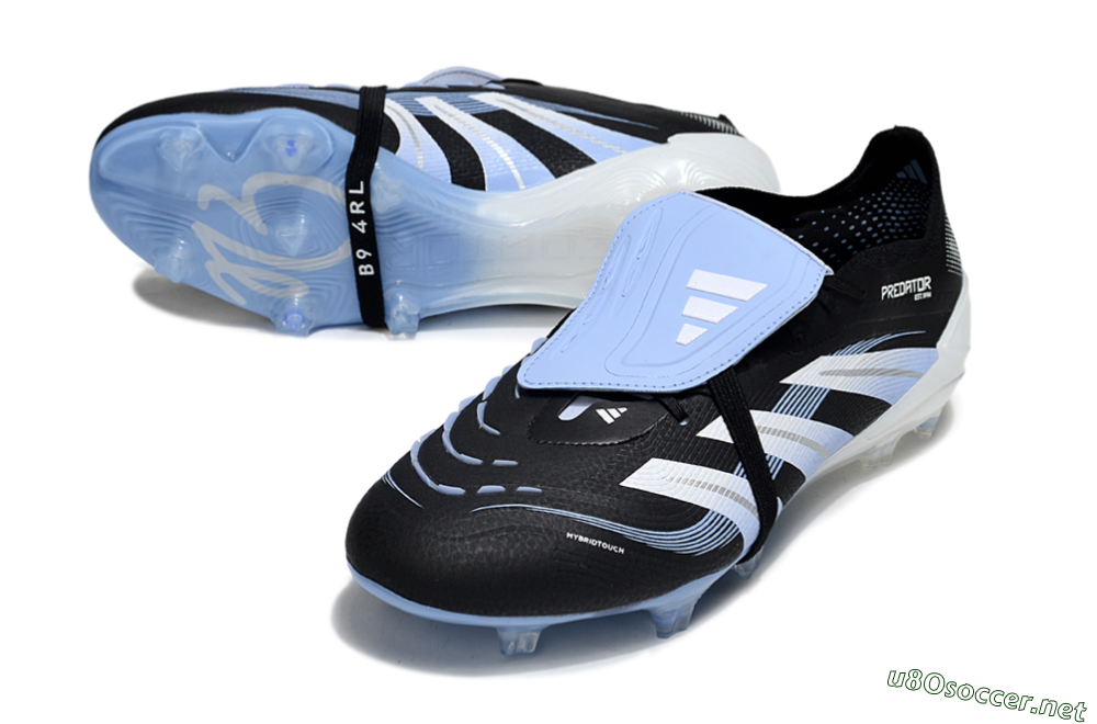 Men's Adidas Predator 25 Elite Foldover Tongue FG Football Boots - Black/Jade/White 3