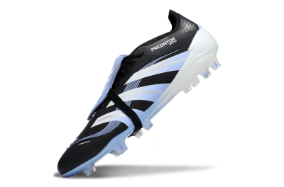 Men's Adidas Predator 25 Elite Foldover Tongue FG Football Boots - Black/Jade/White