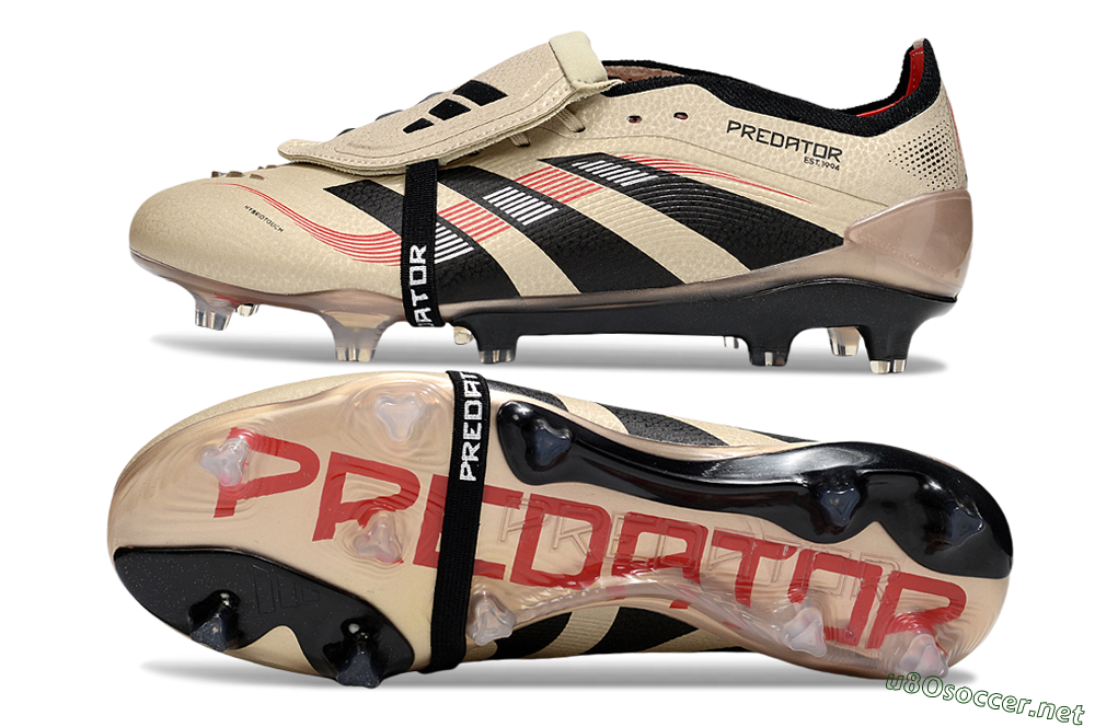 Men's Adidas Predator 25 Elite Foldover Tongue FG Football Boots - Gold/Black/White 1