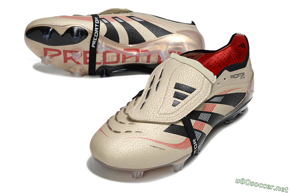 Men's Adidas Predator 25 Elite Foldover Tongue FG Football Boots - Gold/Black/White 3