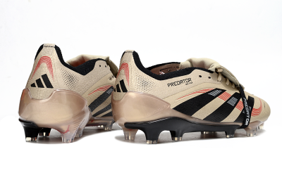 Men's Adidas Predator 25 Elite Foldover Tongue FG Football Boots - Gold/Black/White