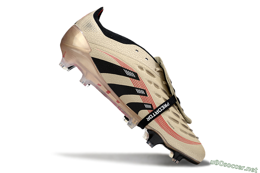 Men's Adidas Predator 25 Elite Foldover Tongue FG Football Boots - Gold/Black/White 4