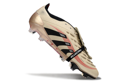 Men's Adidas Predator 25 Elite Foldover Tongue FG Football Boots - Gold/Black/White