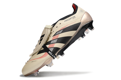 Men's Adidas Predator 25 Elite Foldover Tongue FG Football Boots - Gold/Black/White