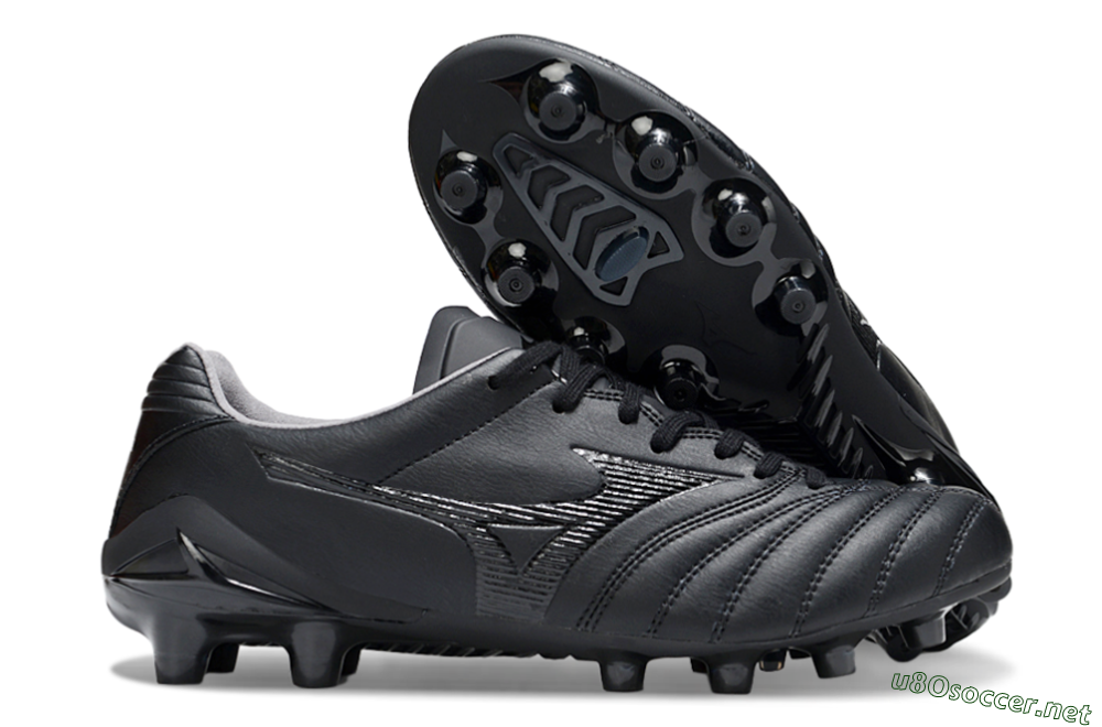 Men's Mizuno Morelia Neo 4 FG Football Boots - Black/Black 2