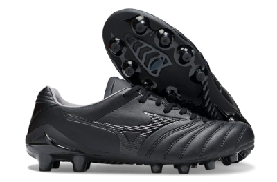 Men's Mizuno Morelia Neo 4 FG Football Boots - Black/Black