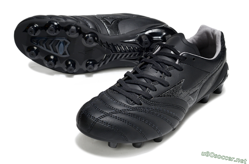 Men's Mizuno Morelia Neo 4 FG Football Boots - Black/Black 3