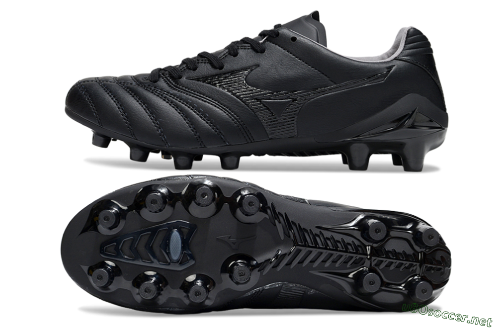 Men's Mizuno Morelia Neo 4 FG Football Boots - Black/Black 1