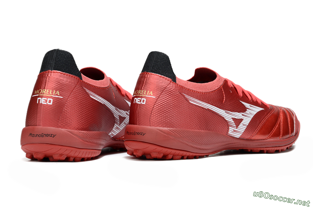 Men's Mizuno Morelia Neo 4 TF Football Shoes - Red/White/Black 6