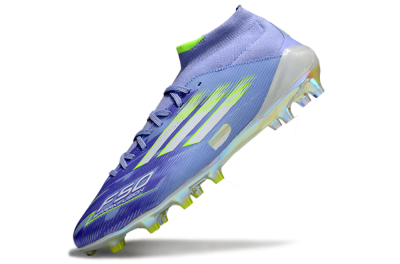 Men's Adidas F50 Elite Mid FG Football Boots - Blue/Silver/Gold