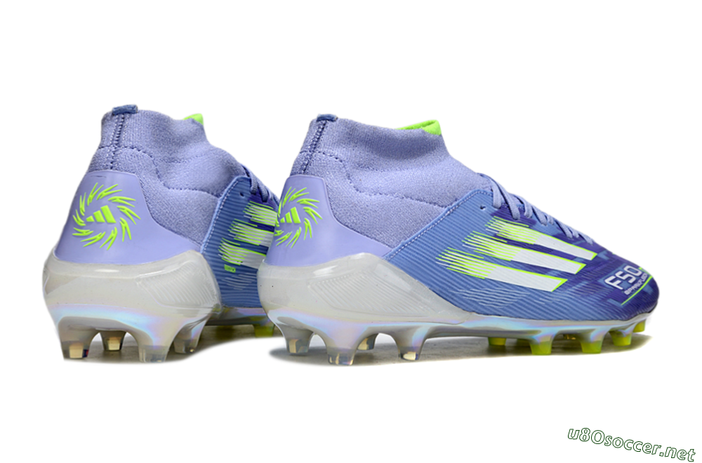 Men's Adidas F50 Elite Mid FG Football Boots - Blue/Silver/Gold 6