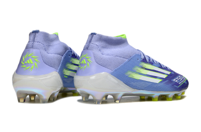 Men's Adidas F50 Elite Mid FG Football Boots - Blue/Silver/Gold