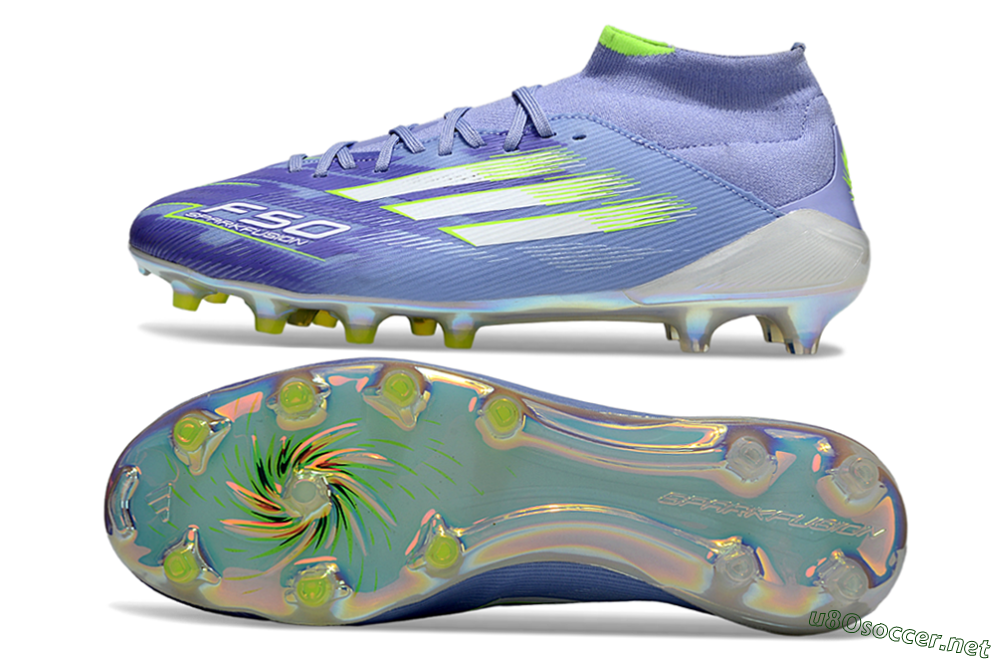 Men's Adidas F50 Elite Mid FG Football Boots - Blue/Silver/Gold 1