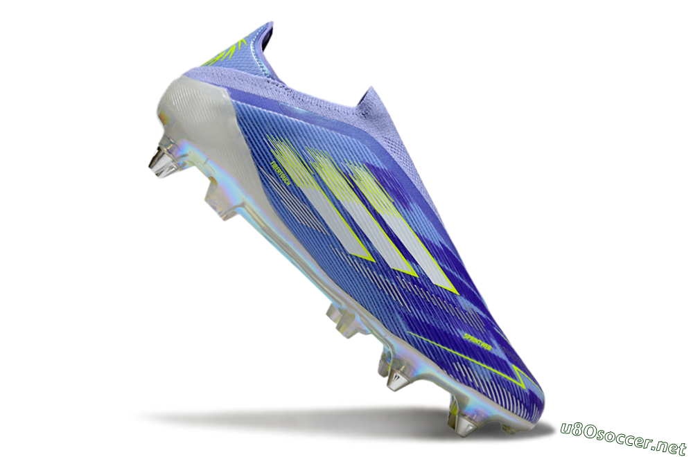 Men's Adidas F50 Elite Laceless SG Football Boots - Blue/Silver/Gold 4