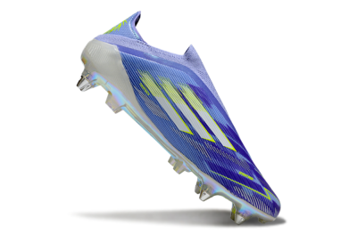 Men's Adidas F50 Elite Laceless SG Football Boots - Blue/Silver/Gold