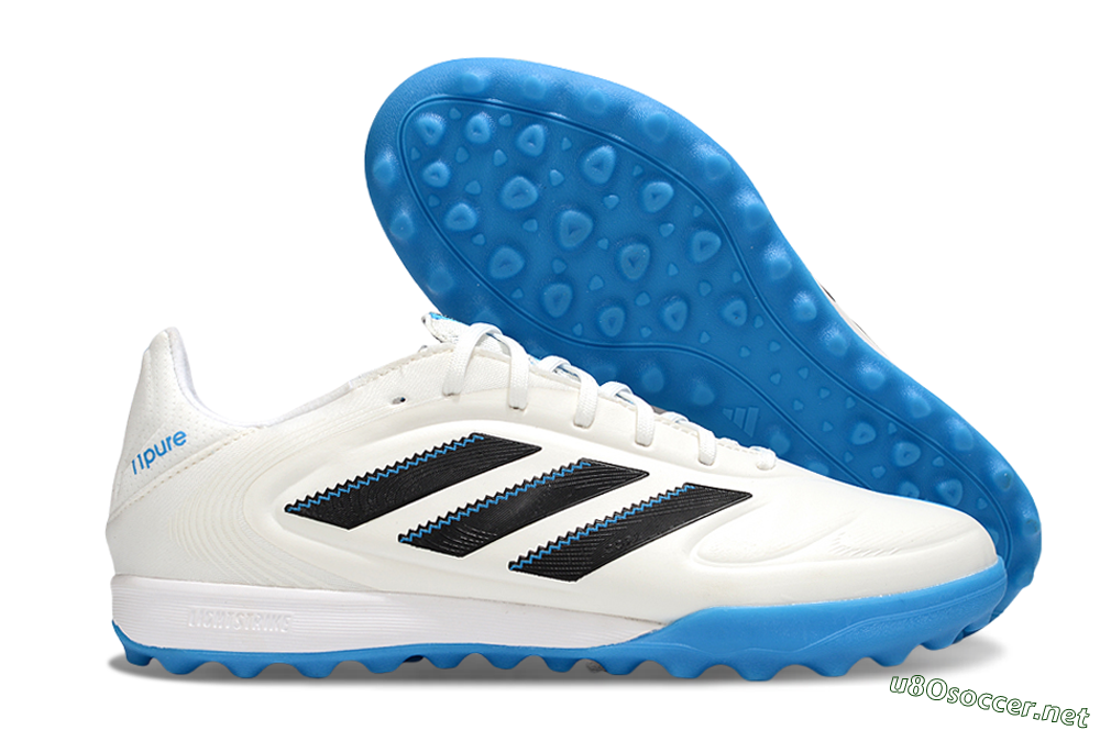 Men's Adidas Copa 11 Pure TF Football Shoes - White/Black/Blue 2