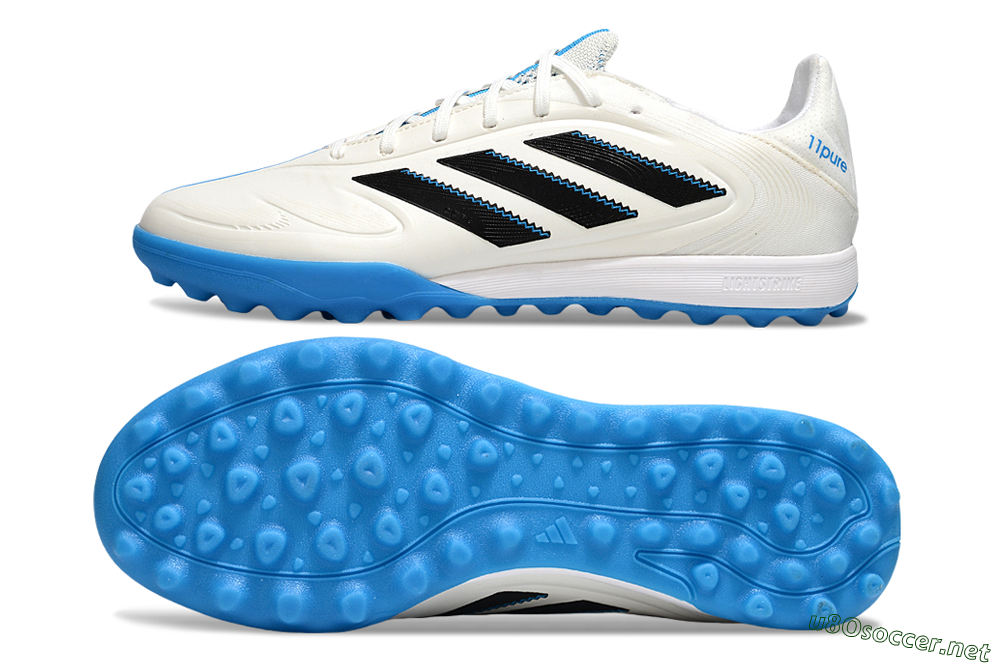 Men's Adidas Copa 11 Pure TF Football Shoes - White/Black/Blue 1