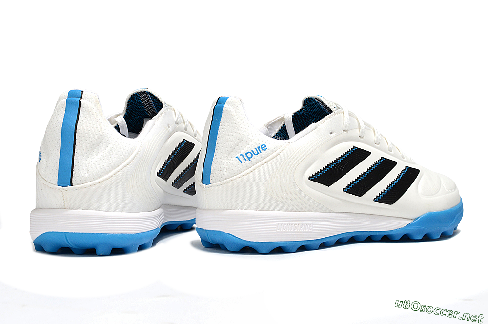 Men's Adidas Copa 11 Pure TF Football Shoes - White/Black/Blue 6