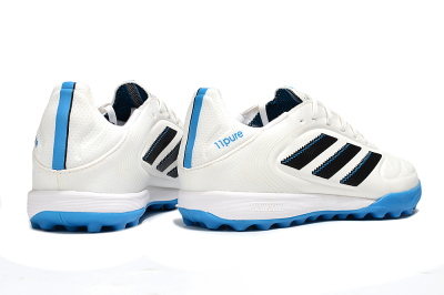 Men's Adidas Copa 11 Pure TF Football Shoes - White/Black/Blue