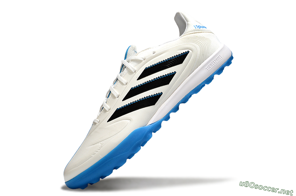 Men's Adidas Copa 11 Pure TF Football Shoes - White/Black/Blue 5