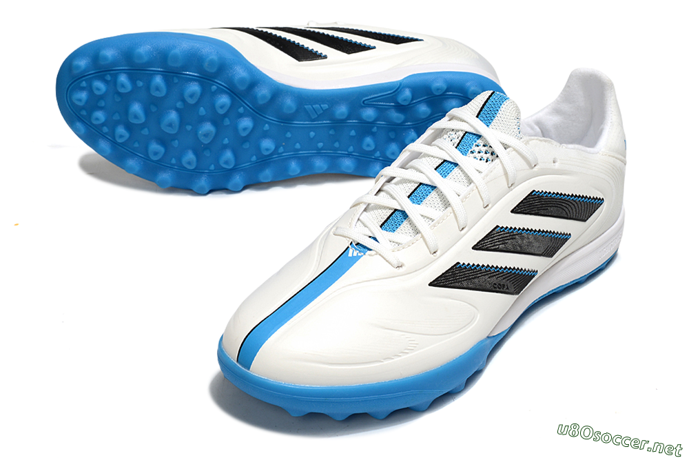 Men's Adidas Copa 11 Pure TF Football Shoes - White/Black/Blue 3
