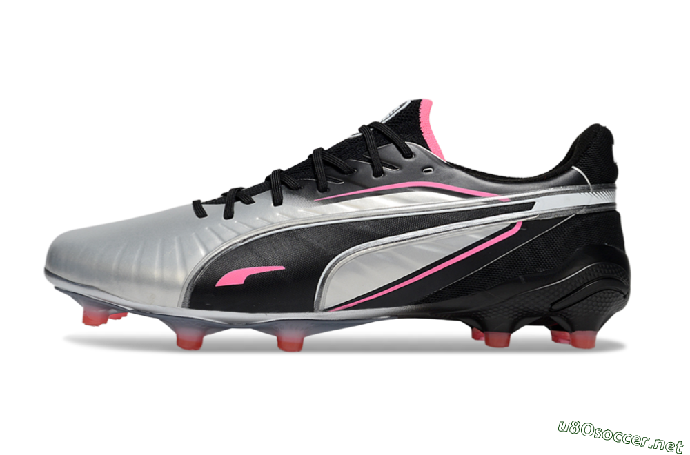 Men's Puma King Ultimate AG Football Boots - Silver/Black/Pink 0