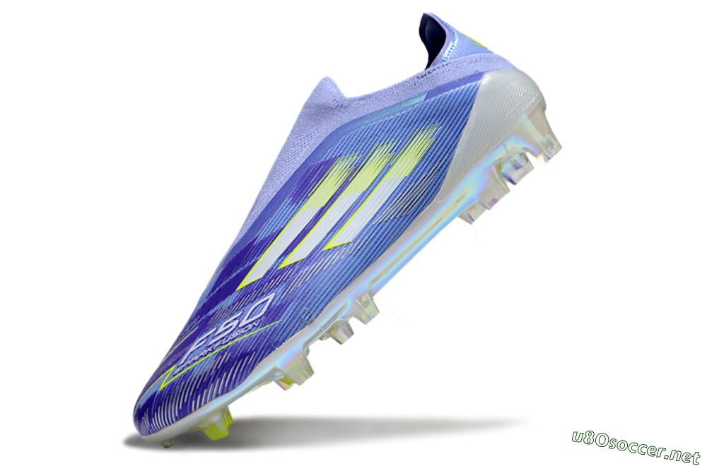 Unisex Adidas F50 Elite Laceless FG Football Boots - Blue/Silver/Gold 5