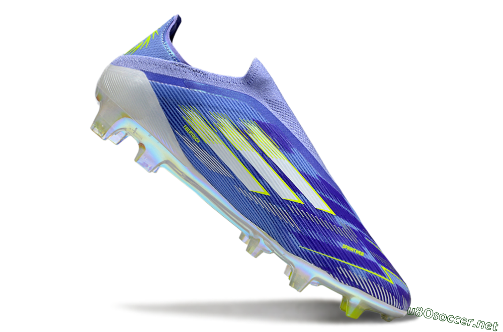 Unisex Adidas F50 Elite Laceless FG Football Boots - Blue/Silver/Gold 4