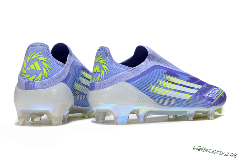 Unisex Adidas F50 Elite Laceless FG Football Boots - Blue/Silver/Gold 6