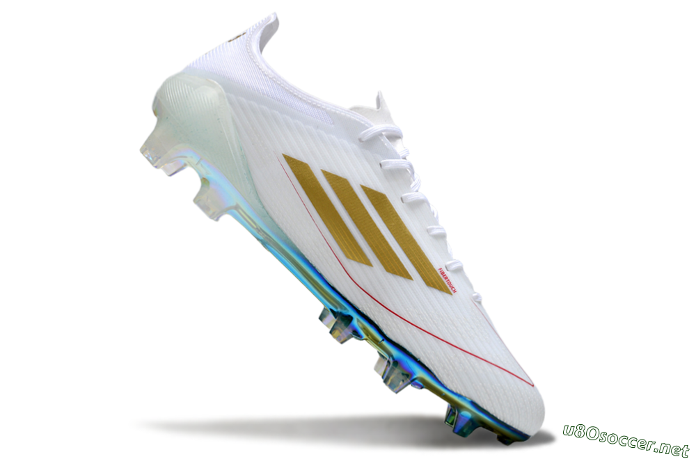 Unisex Adidas F50 Elite FG Football Boots - White/Green/Yellow 4